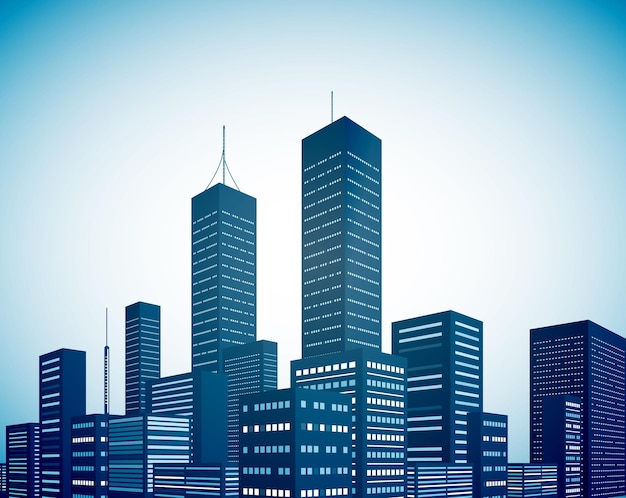 Vector illustration of urban city background