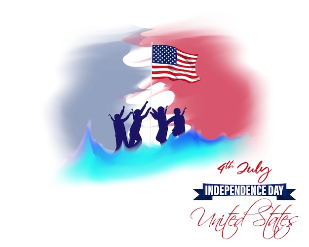 Vector vector illustration for us independence day 4th july