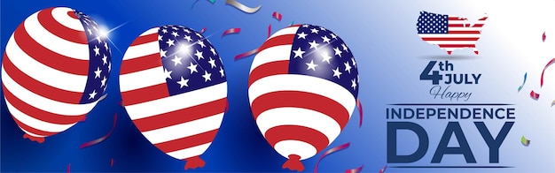 Vector illustration for us independence day sale banner