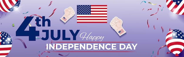 Vector vector illustration for us independence day sale banner