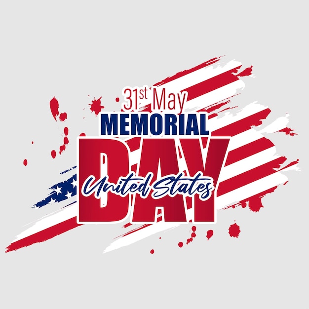 Vector illustration of US Memorial Day banner