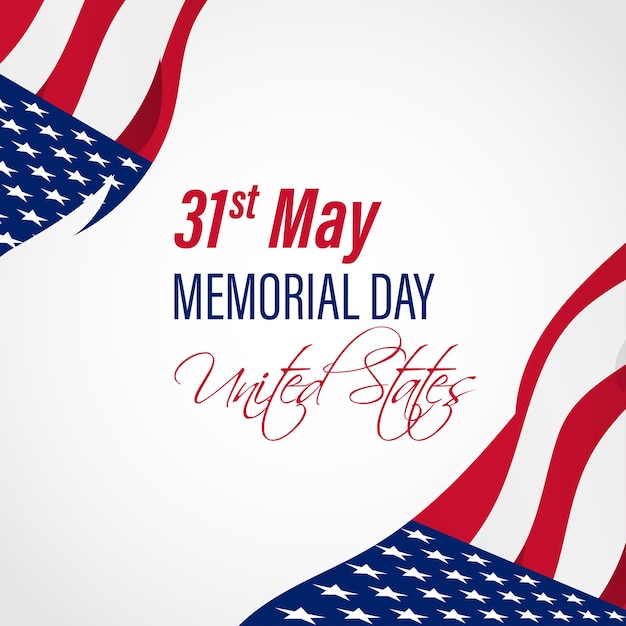 Vector illustration for US memorial day31st May