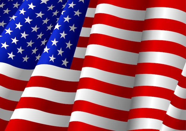 Vector illustration of USA flag