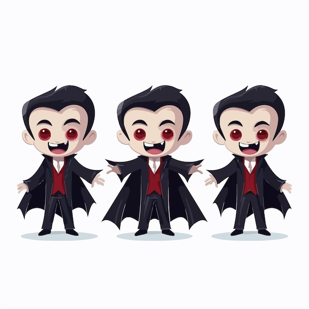 Vector vector illustration of vampire boy ai generation