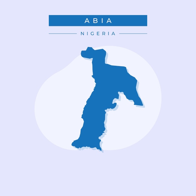 Vector illustration vector of Abia map Nigeria