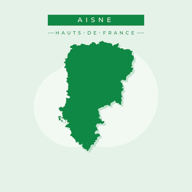 Vector vector illustration vector of aisne map france