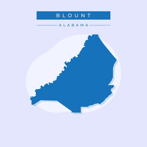 Vettore illustrazione vettore di blount mappa alabama