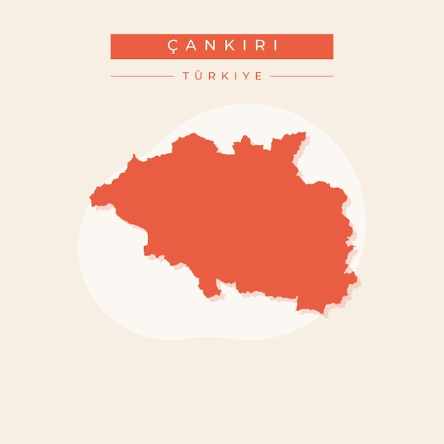 Vector illustration vector of Cankiri map Turkey