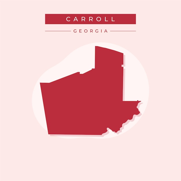 Vector illustration vector of Carroll map Georgia