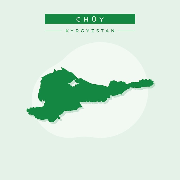 Vector illustration vector of Chuy map Kyrgyzstan