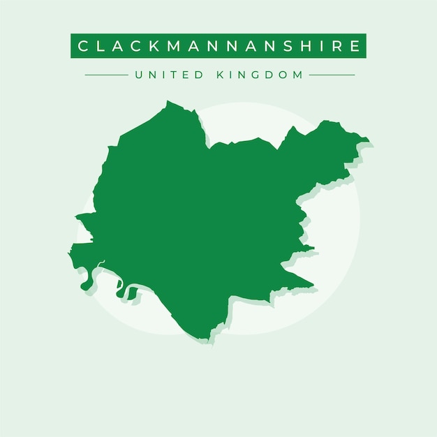 Vector illustration vector of Clackmannanshire map United Kingdom