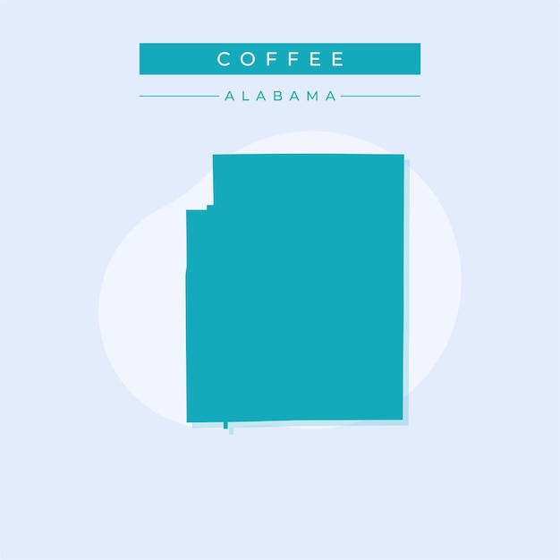 Vector vector illustration vector of coffee map alabama