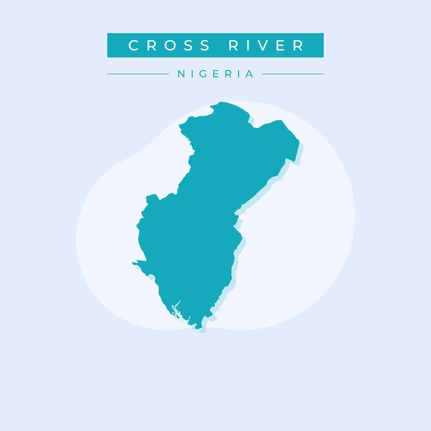 Vector illustration vector of Cross River map Nigeria