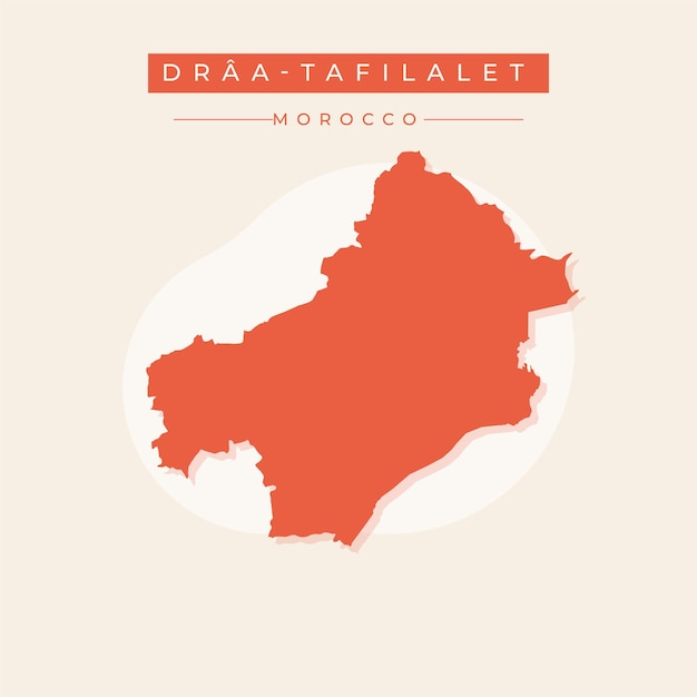 Vector illustration vector of DraaTafilalet map Morocco