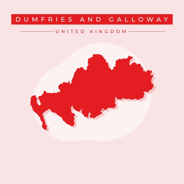 Vector illustration vector of Dumfries and Galloway map United Kingdom