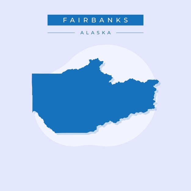 Vector illustration vector of Fairbanks map Alaska