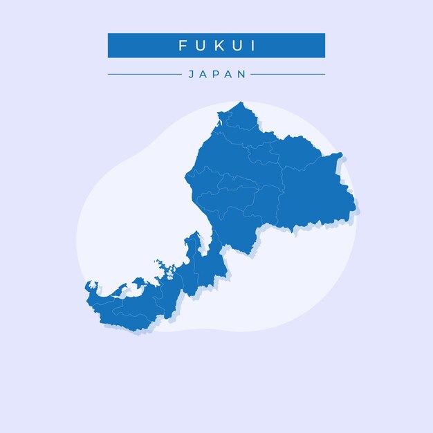 Vector illustration vector of Fukui map japan