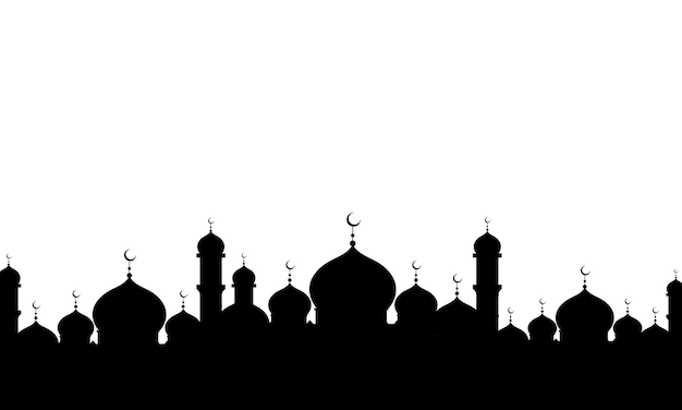 Vector vector illustration vector graphic of mosque perfect for mosque design silhouette mosque