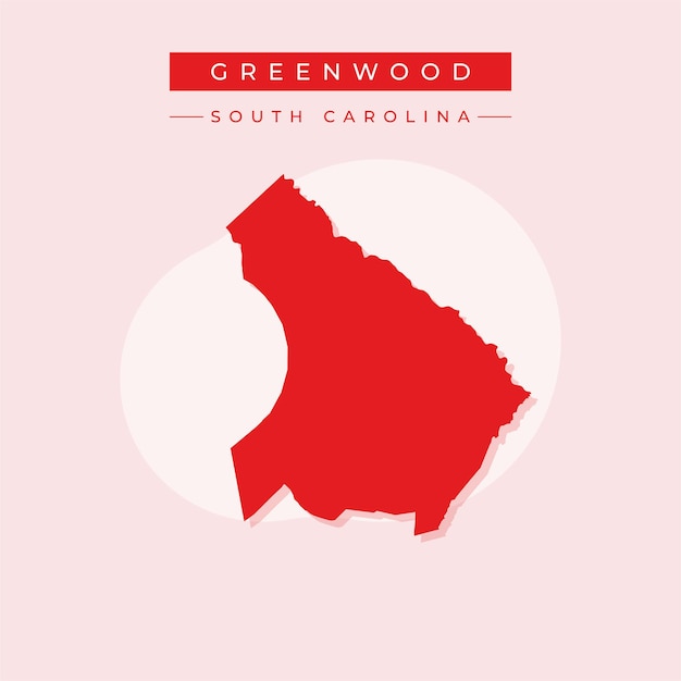 vector illustration vector of greenwood map south carolina