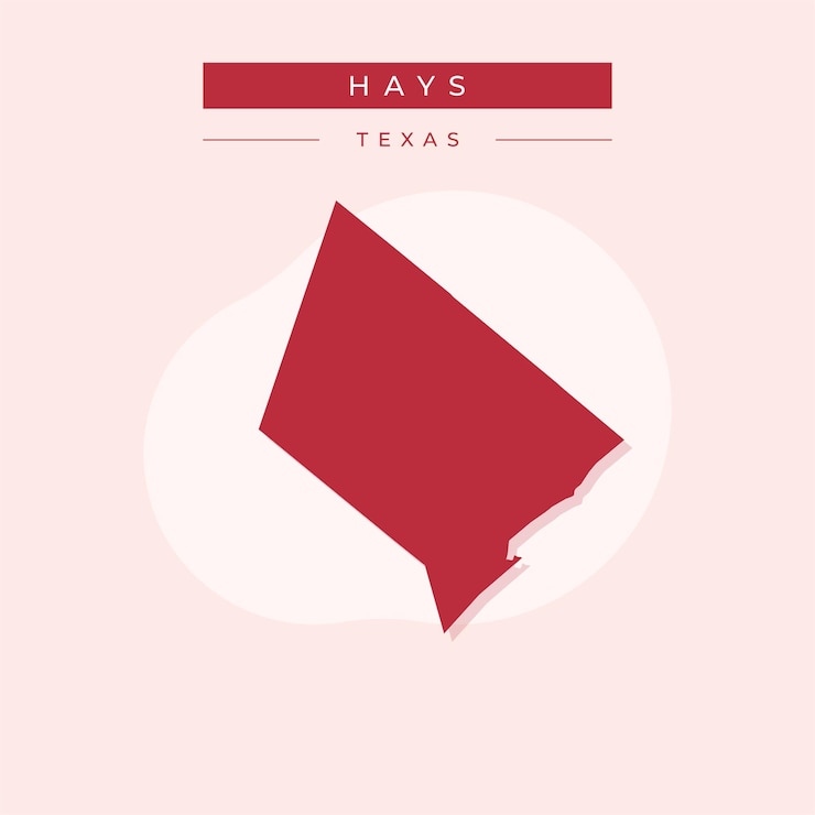 वेक्टर vector illustration vector of hays map texas