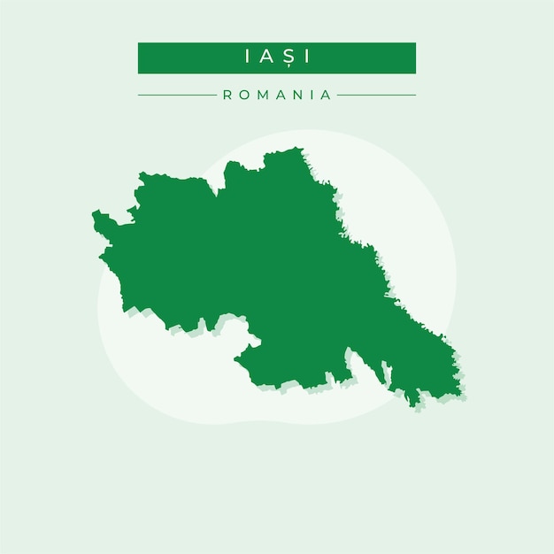 Vector vector illustration vector of iasi map romania