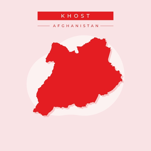 Vector illustration vector of khost map Afghanistan