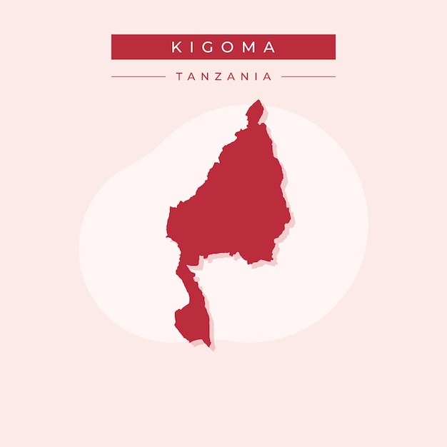 Vector vector illustration vector of kigoma map tanzania