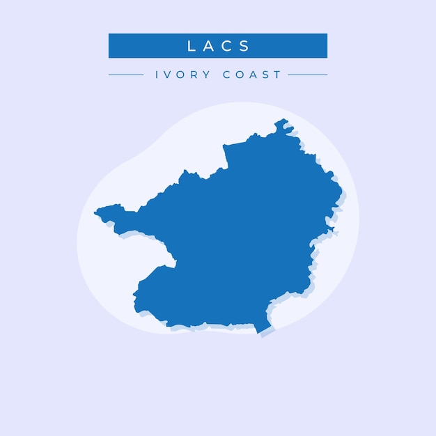 Vector illustration vector of Lacs map Ivory Coast