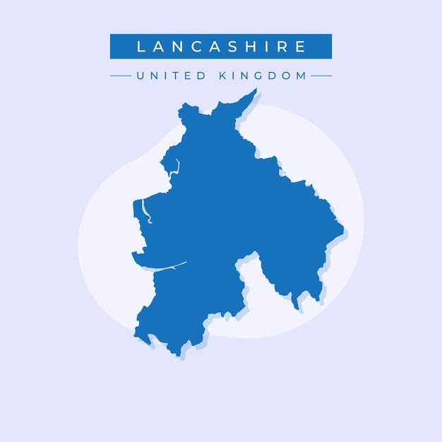 Векторная иллюстрация вектора карты Ланкашира Соединенное Королевство