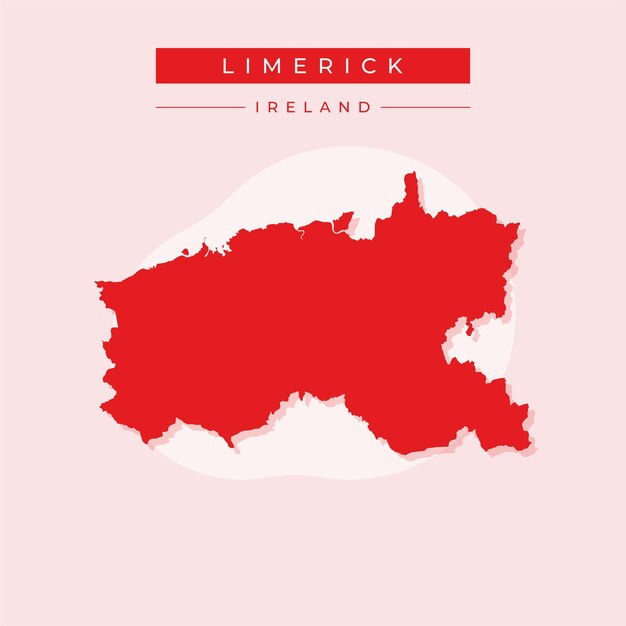 Vector vector illustration vector of limerick map ireland