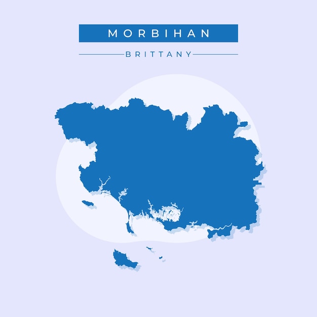 Vector illustration vector of morbihan map france