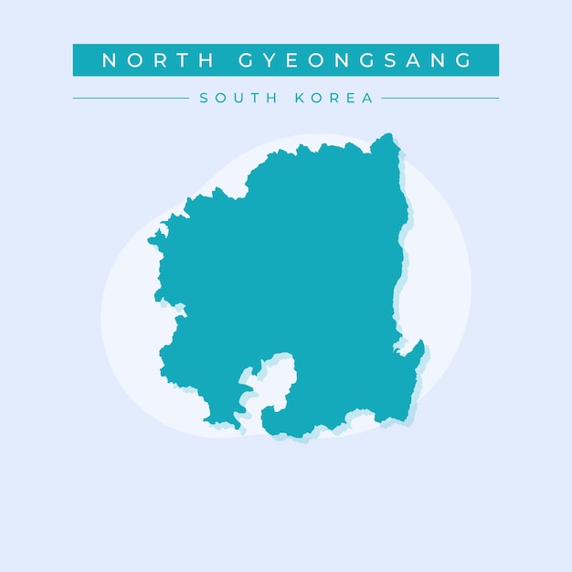 Vector illustration vector of North Gyeongsang map South Korea