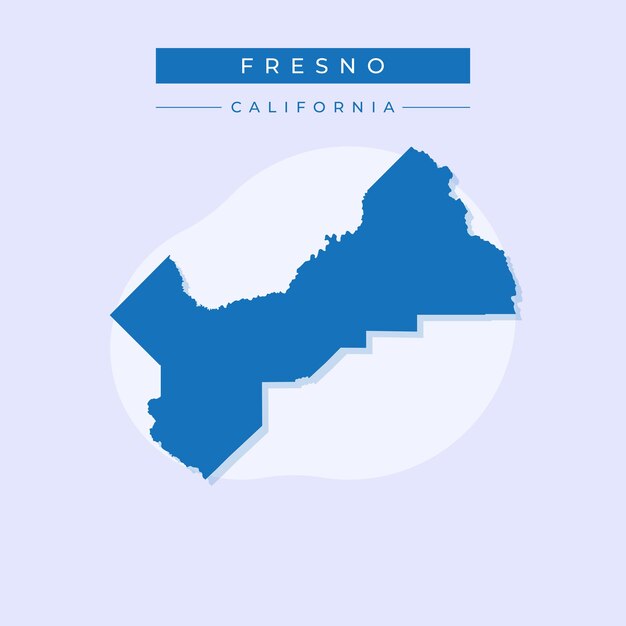 터 일러스트레이션 터 (fresno Map, 캘리포니아)