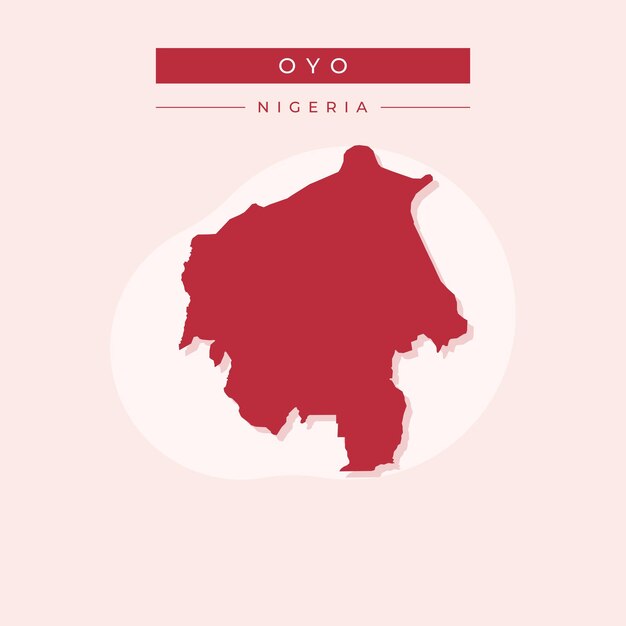 Vector illustration vector of Oyo map Nigeria