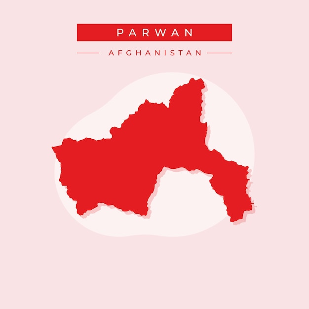 Vector illustration vector of parwan map Afghanistan