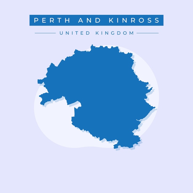 Vettore di illustrazione vettoriale della mappa di perth e kinross regno unito