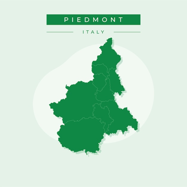 Vector illustration vector of Piedmont map Italy