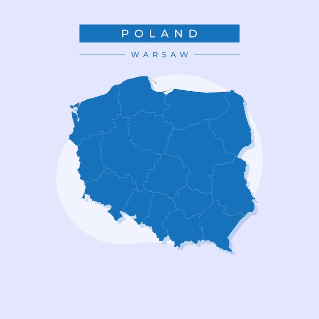 Vector vector illustration vector of poland map poland