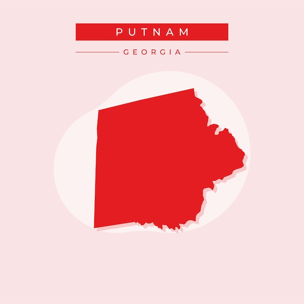 Vector illustration vector of Putnam map Georgia