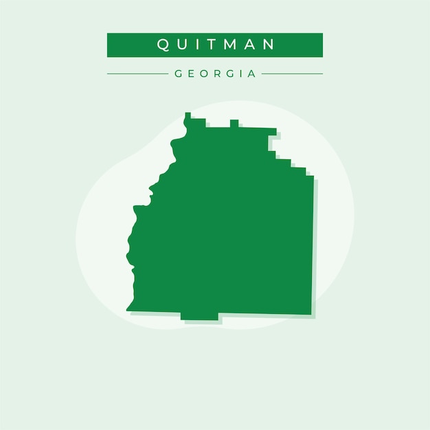 Vector vector illustration vector of quitman map georgia