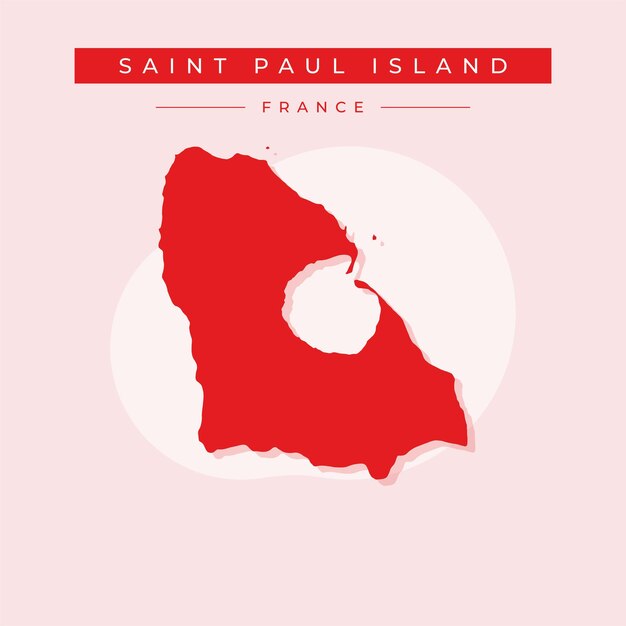 Vector vector illustration vector of saint paul island map france