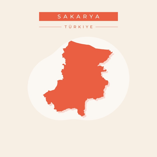 サカリヤ地図トルコのベクトル イラスト