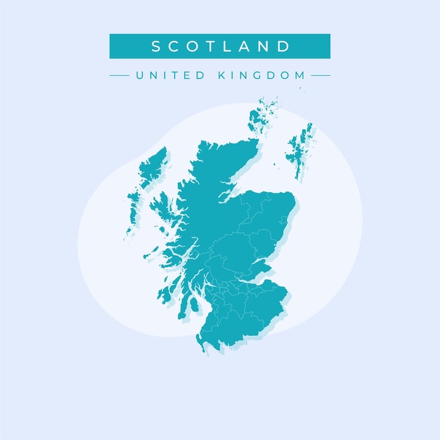 Vector illustration vector of Scotland map United Kingdom