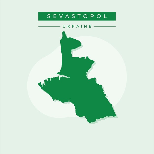 Vector illustration vector of Sevastopol map Ukraine