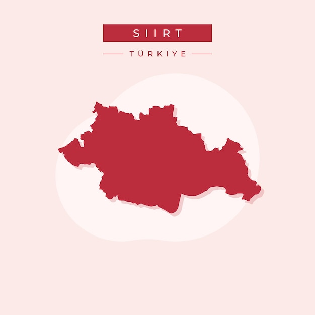 Vector illustration vector of Siirt map Turkey