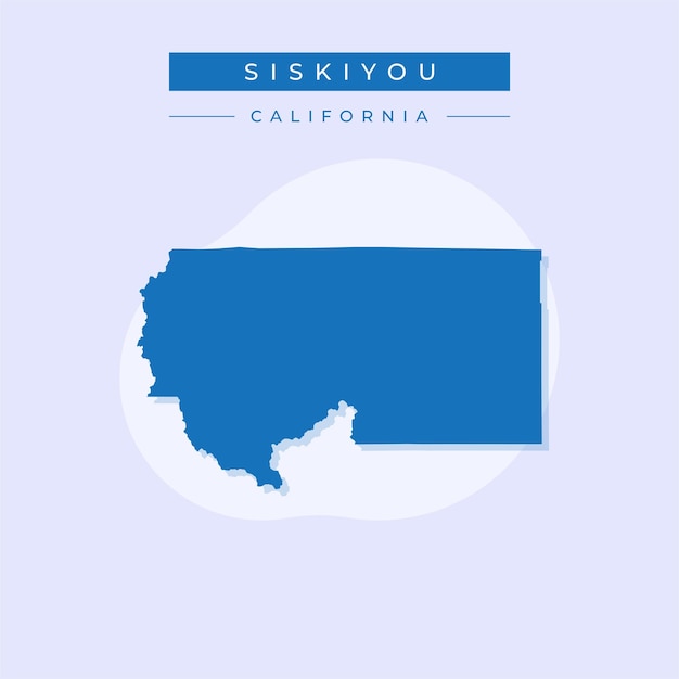 Векторная иллюстрация вектора карты Сискию в Калифорнии