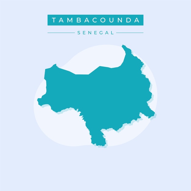 Vector illustration vector of Tambacounda map Senegal