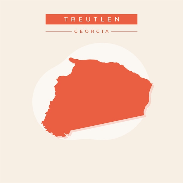 Vector illustration vector of Treutlen map Georgia