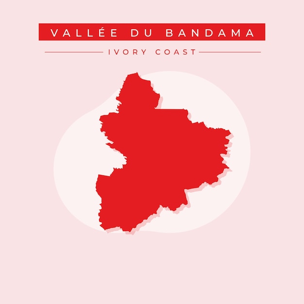 Vector illustration vector of Vallee du Bandama map Ivory Coast