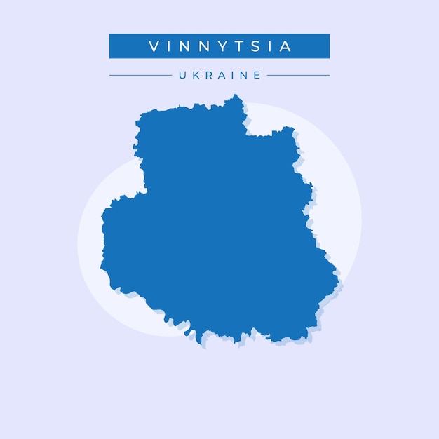 Vector vector illustration vector of vinnytsia map ukraine